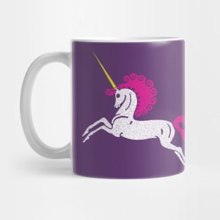 Vintage Retro Pretty Pink Princess Unicorn Mug